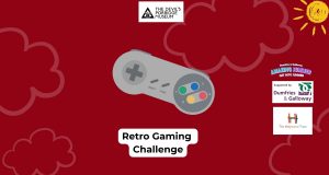 A graphic of a game controller and the words "Retro Gaming Challenge.